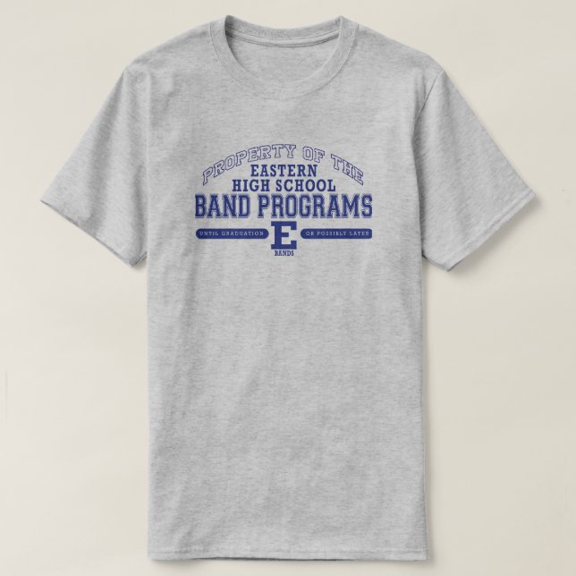 Camiseta Propiedad de los programas de banda de la escuela  (Diseño del anverso)
