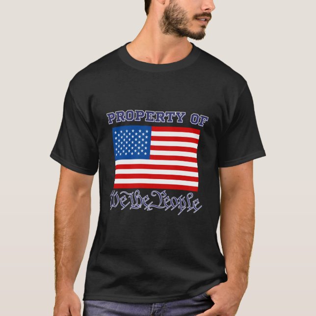 Camiseta Propiedad De Nosotros, El Pueblo Con Bandera Estad (Anverso)