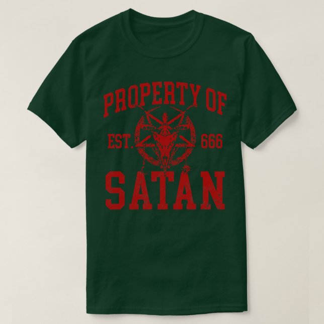 Camiseta propiedad de satán (Diseño del anverso)