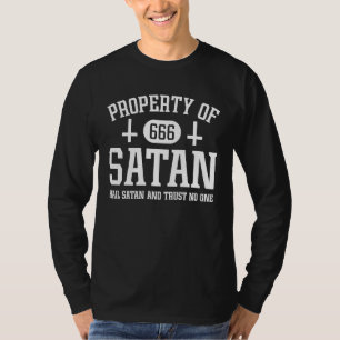 Camiseta Propiedad de Satanás 666 Oculto Lucifer Diabólico
