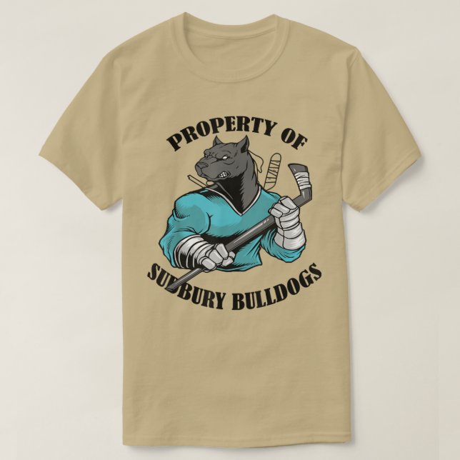 Camiseta Propiedad de Sudbury Bulldog Funny (Diseño del anverso)