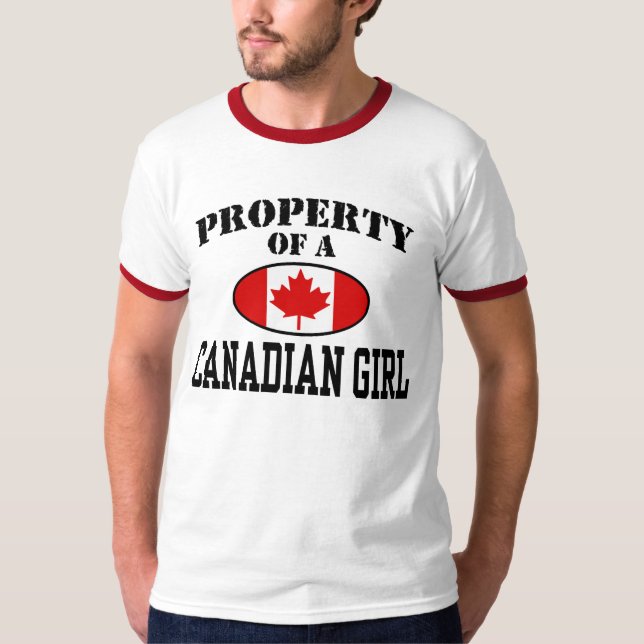 Camiseta Propiedad de un Chica canadiense (Anverso)