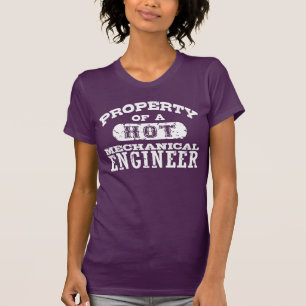 Camiseta Propiedad de un ingeniero mecánico en caliente