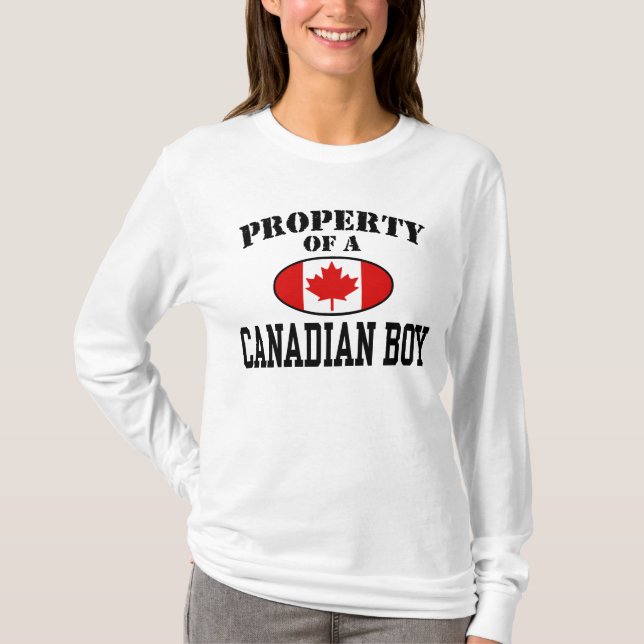 Camiseta Propiedad de un niño canadiense (Anverso)