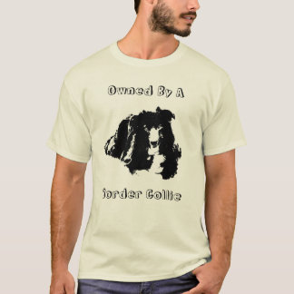 Camiseta Propiedad De Un Perro Cute Del Collie De La Fronte
