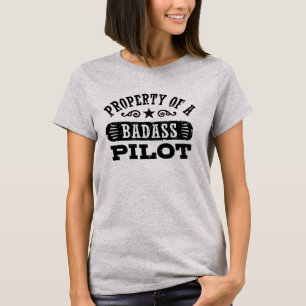 Camiseta Propiedad de un piloto de Badass