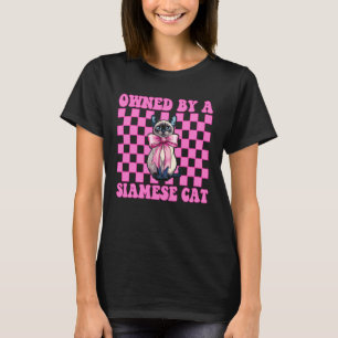 Camiseta Propiedad de una chica gata siamesa Mamá gata Coqu