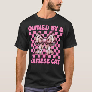 Camiseta Propiedad de una chica siamesa gata mamá gata coqu