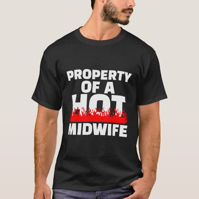 Camiseta Propiedad De Una Partera Caliente (Anverso)