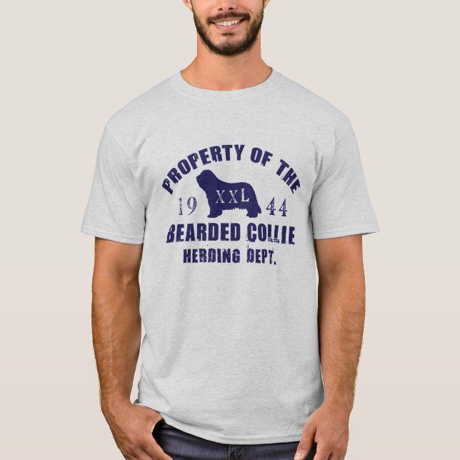 Camiseta Propiedad del collie barbudo que reúne el (Anverso)