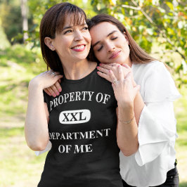 Camiseta Propiedad del Departamento de Me XXL Mujeres Negra