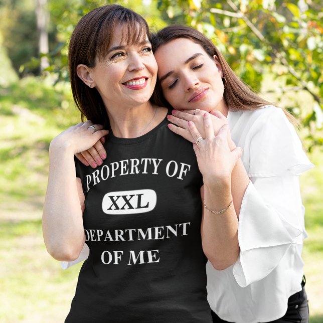 Camiseta Propiedad del Departamento de Me XXL Mujeres Negra (Property of Department of Me XXL Women's Black T-Shirt)