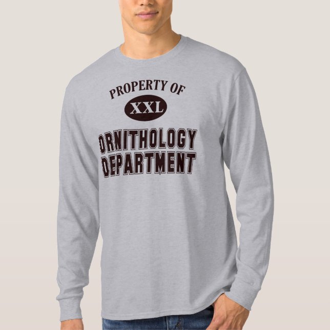 Camiseta Propiedad del Departamento de Ornitología (Anverso)