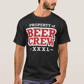 Camiseta Propiedad del equipo de la cerveza - blanco y rojo