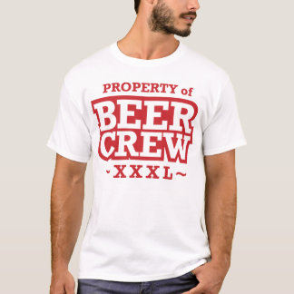 Camiseta Propiedad del equipo de la cerveza - rojo