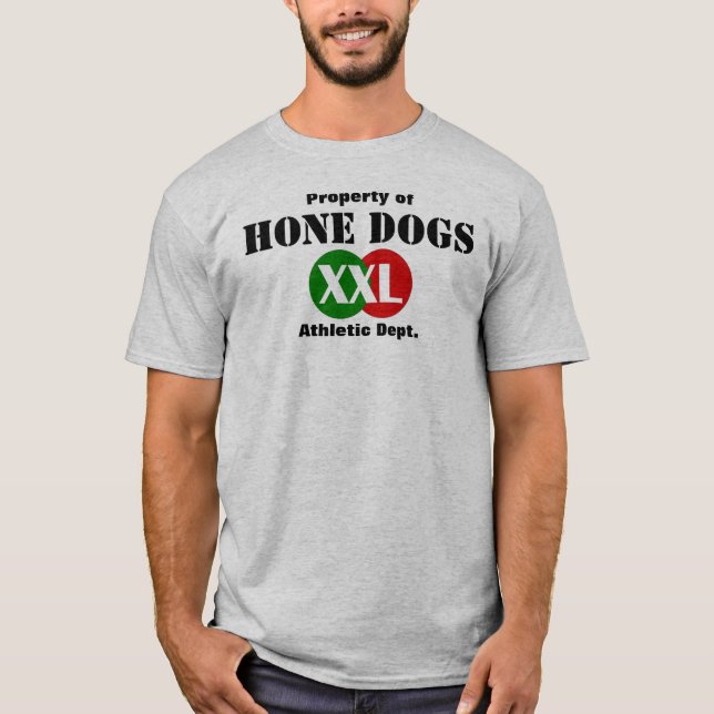 Camiseta Propiedad del perro de la piedra de afilar de la (Anverso)