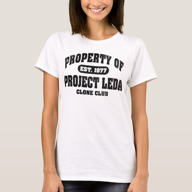 Camiseta Propiedad del proyecto Leda (negro) (Anverso)