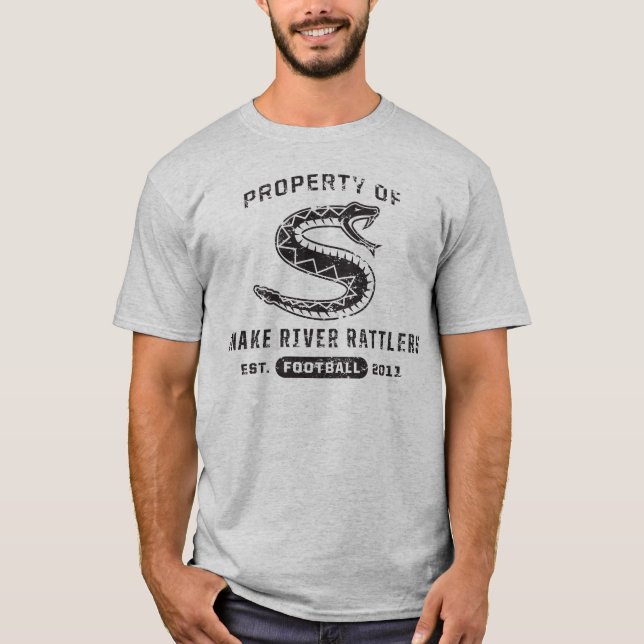 Camiseta Propiedad del río Snake Rattlers de resistido (Anverso)