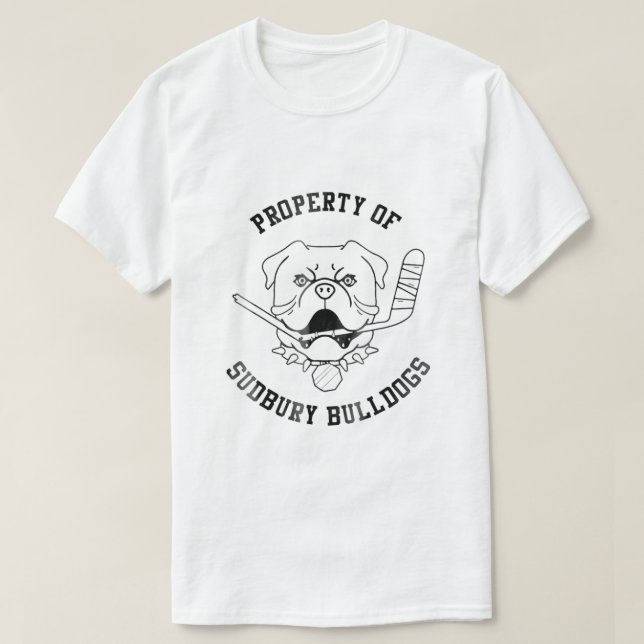 Camiseta Propiedad femenina del Bulldog Sudbury Funny  (Diseño del anverso)
