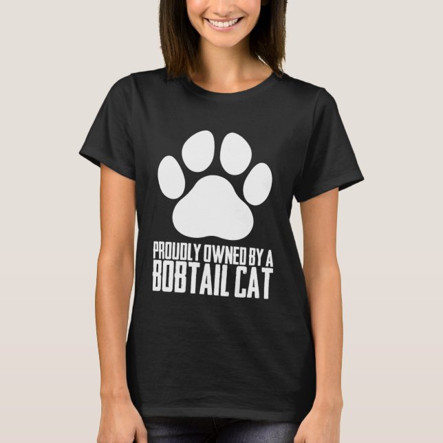 Camiseta Propiedad orgullosa de un gato bobtail (Anverso)