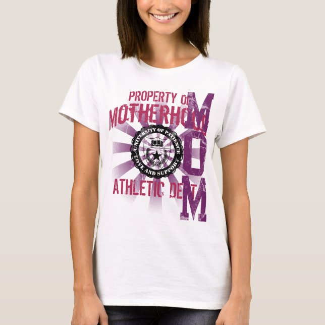 Camiseta Propiedad rosa caliente y púrpura de la Madre Madr (Anverso)