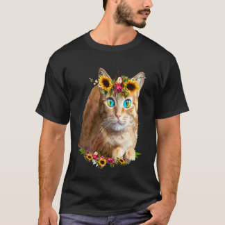 Camiseta Propietaria de gato naranja para niñas Anima flora