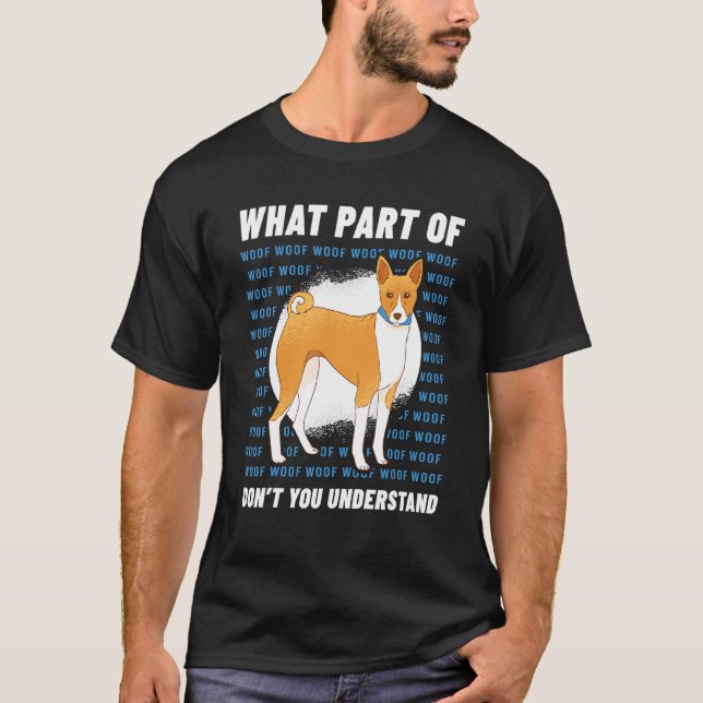 Camiseta Propietario Basenji Idioma de caminador de perro W (Anverso)