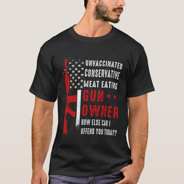 Camiseta Propietario conservador no vacunado de carne comie (Anverso)