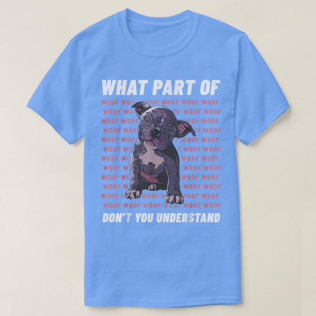 Camiseta Propietario Cute PitPull cachorro lenguaje de cami (Diseño del anverso)