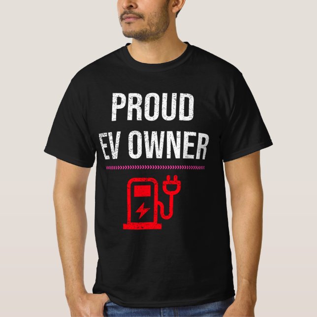 Camiseta Propietario de EV orgulloso - Vehículo eléctrico c (Anverso)