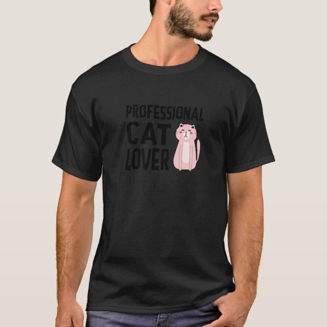 Camiseta Propietario de gato profesional de gato entrenador (Anverso)