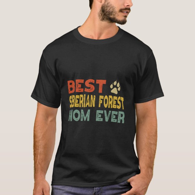 Camiseta Propietario de la madre siberiana de un gato fores (Anverso)