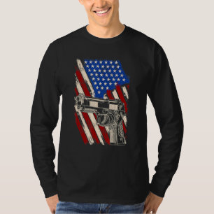Camiseta Propietario de la pistola para hombres - Bandera d
