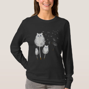 Camiseta Propietario De La Planta De Flores Cat Dandelion Y