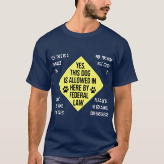 Camiseta Propietario de perro de servicio Derecho de corte