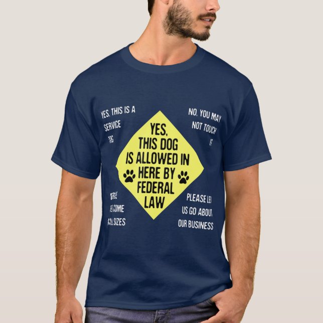 Camiseta Propietario de perro de servicio Derecho de corte  (Anverso)