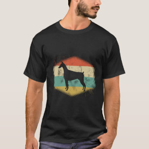 Camiseta Propietario de perro de silueta de doble doberman