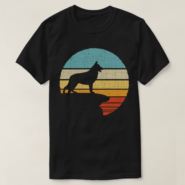 Camiseta Propietario de perros de la época del pastor retro (Diseño del anverso)