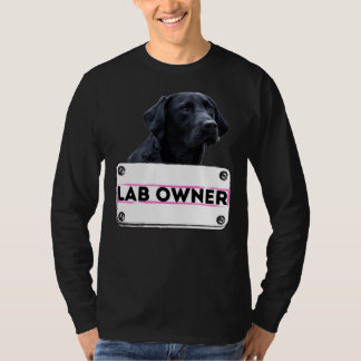 Camiseta Propietario de perros de laboratorio negro
