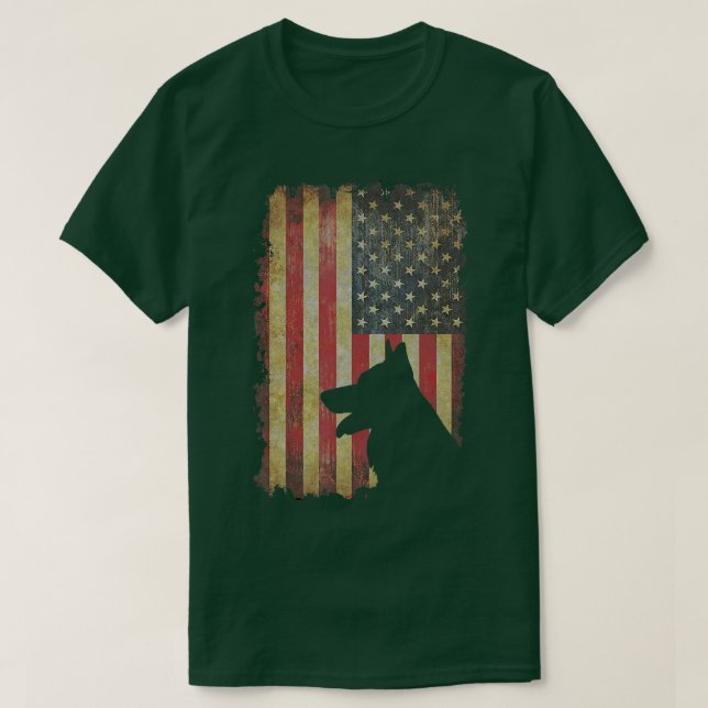 Camiseta Propietario de perros graciosos de la bandera esta (Diseño del anverso)