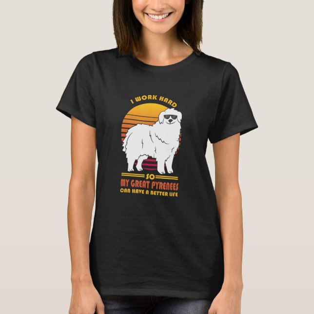 Camiseta Propietario de perros Vintage Retro Guay Pyrenees (Anverso)