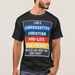 Camiseta Propietario de pistola provida cristiano conservad