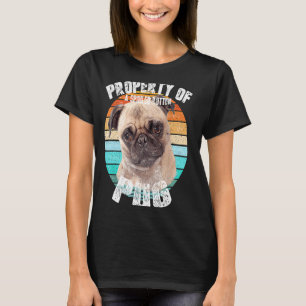 Camiseta Propietario de Pug Retro Vintage