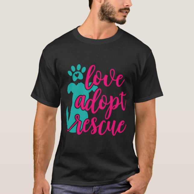 Camiseta Propietario de Rescate para Mascotas de Animales (Anverso)