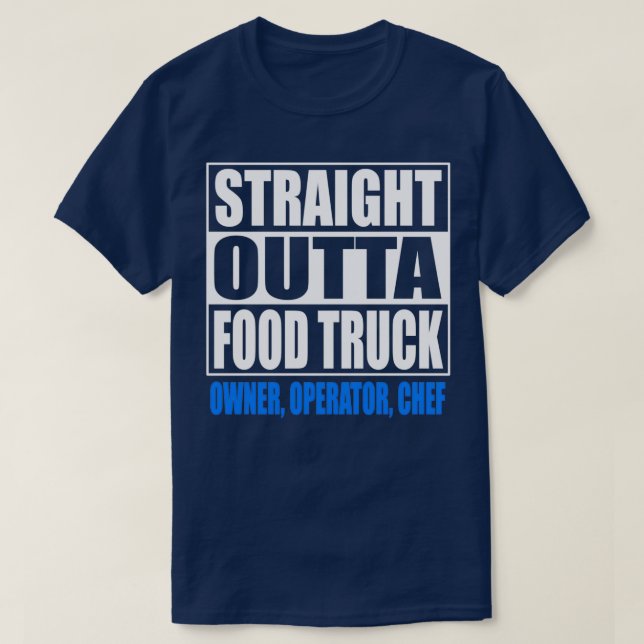 Camiseta Propietario de un camión de comida Operador Chef E (Diseño del anverso)