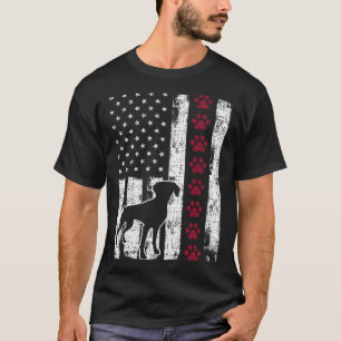 Camiseta Propietario de Weimaraner Bandera Patriótica Vinta