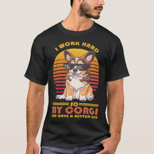 Camiseta Propietario del Corgi de Dog Vintage Retro Tricolo