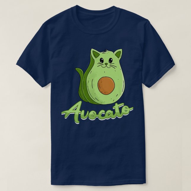 Camiseta Propietario del gato vegan macho Aguacate Kitten (Diseño del anverso)
