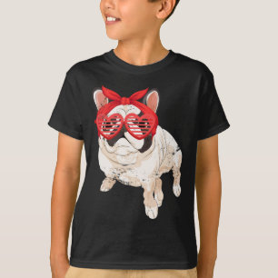 Camiseta Propietario Sungles Bandana Fun Bulldog francés Fr