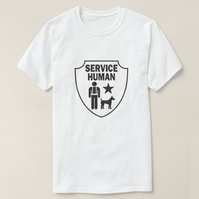 Camiseta Propietarios de perros graciosos de Service Human (Diseño del anverso)